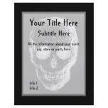 Skull Flyer! White Black. Customise to your needs!