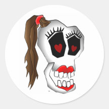 skull girl-1 stickers