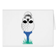 Skull Golf Greeting Card