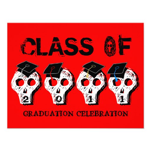 Skull Graduation Class of 2011 Invitation 4