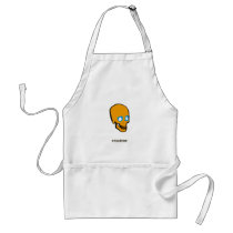 Skull Graphic Orange Apron