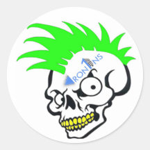 Skull Green Stickers
