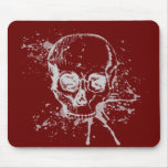 skull - grey mousepads