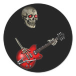 Skull Guitar Player Stickers