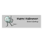 Skull halloween bookmark business card template