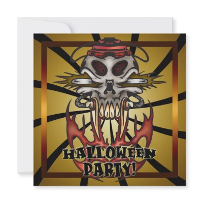 Skull Halloween Party Invitation