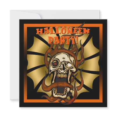 Skull Halloween Party Invitation