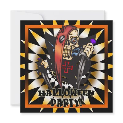 Skull Halloween Party Invitation