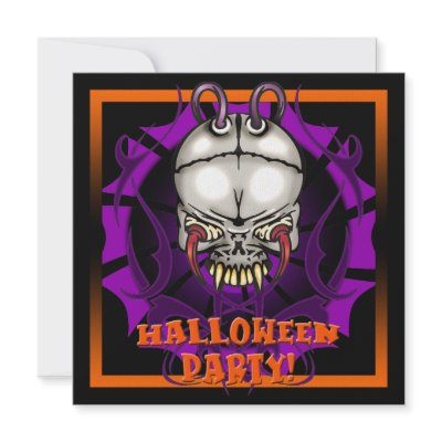 Skull Halloween Party Invitation