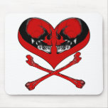 Skull Heart Bones mousepads