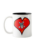 skull heart mug