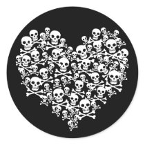 Skull Heart Sticker