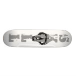 Skull illustration motif. skate board deck