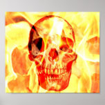 Skull in Flame Print