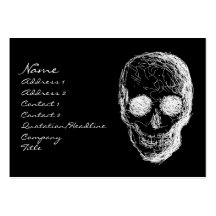 Skull, in White. Business Card