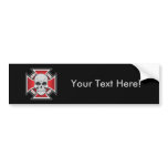 Skull & Iron Cross: Vector Drawing: Bumper Sticker