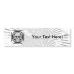Skull & Iron Cross: Vector Drawing: Bumper Sticker