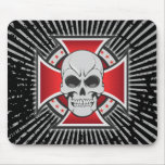 Skull & Iron Cross: Vector Drawing: Mousepad