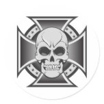 Skull & Iron Cross: Vector Drawing: Stickers