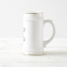 Skull Kat Blue - Grey Mug
