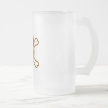 Skull Kat Orange - Grey Mug