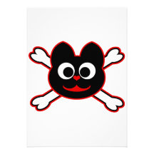 Skull Kat Red Invite