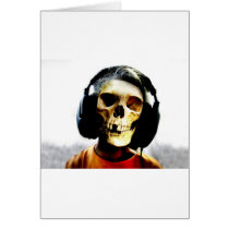 Skull Kid Headphones Design - GeekShirts Greeting Card