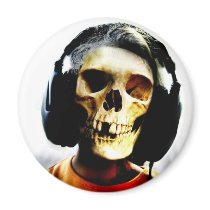 Skull Kid Headphones Design - GeekShirts Fridge Magnets