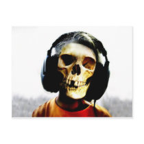 Skull Kid Headphones Design - GeekShirts Post Card