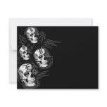 Skull Kisses Gothic Goth invitations