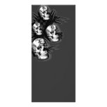 Skull Kisses Gothic Goth Full Color Rack Card