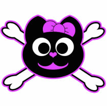 Skull Kitty purple Cut Outs