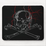 skull lightning mouse mat