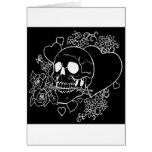 Skull Love - Skulls, Roses and Hearts by Al Rio Greeting Cards