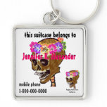 Skull luggage bag I.D. tag keychains