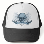 Skull montage - blue hats
