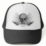 Skull montage - grey hats