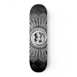 Skull Motif Black & White skateboards