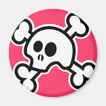 Skull 'N Bones (Pink) Magnet
