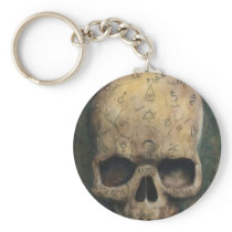 Skull of a witch keychains