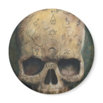 Skull of a witch magnets