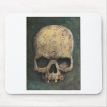 Skull of a witch mousepads
