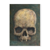 Skull of a witch postcards
