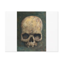 Skull of a witch postcards