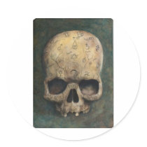 Skull of a witch stickers