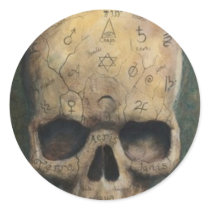 Skull of a witch stickers