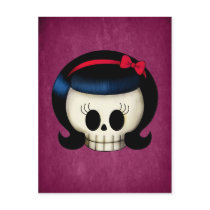 Skull of Rockabilly Girl Post Cards