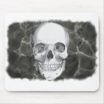 Skull on black mousepad