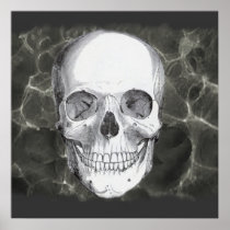 Skull on black posters
