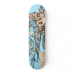 Skull ornaments skateboards